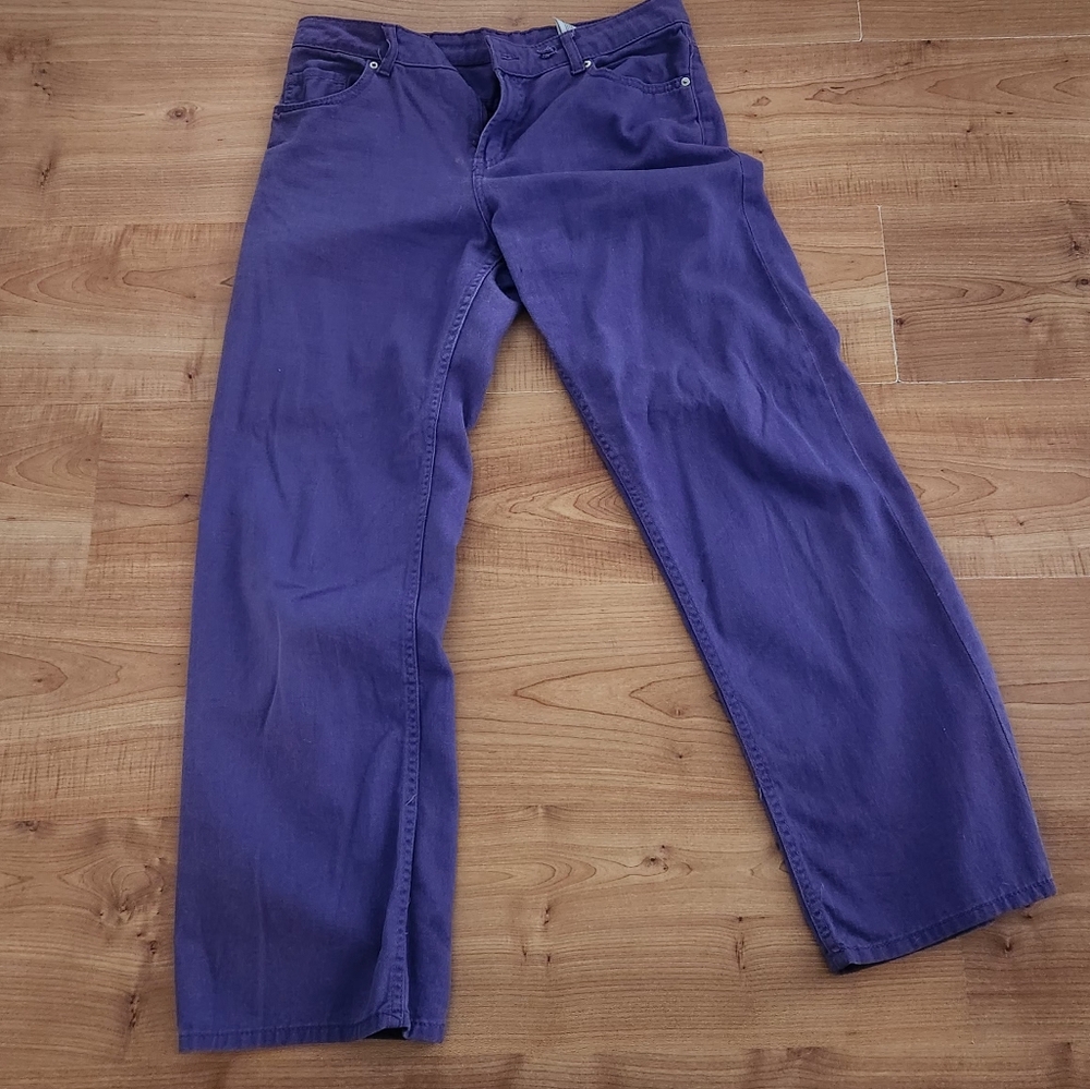 DIVIDED Womens Relaxed Fit Deep Purple Jeans